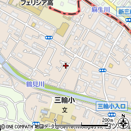 東京都町田市三輪町216周辺の地図