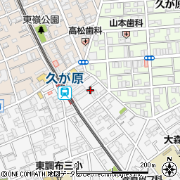 東京都大田区南久が原2丁目1-9周辺の地図