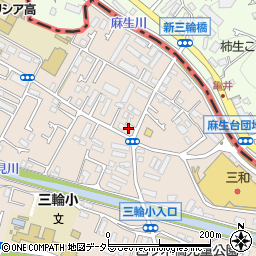 東京都町田市三輪町263周辺の地図