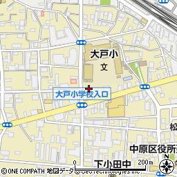 トヨタレンタリース横浜川崎中原店周辺の地図