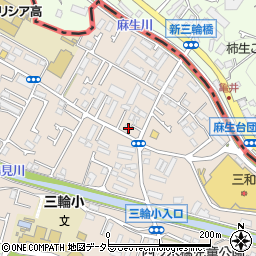 東京都町田市三輪町263-1周辺の地図