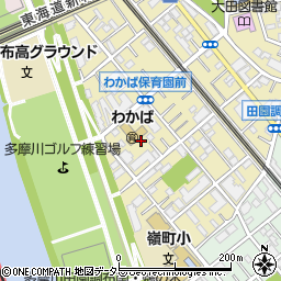 東京都大田区田園調布南8周辺の地図