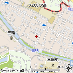 東京都町田市三輪町176周辺の地図