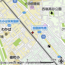 東京都大田区田園調布南20周辺の地図