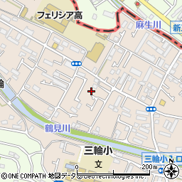 東京都町田市三輪町206周辺の地図