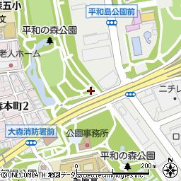 東京都大田区平和の森公園2周辺の地図