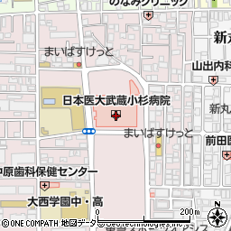 セブンイレブンＡＩＭ日本医科大学武蔵小杉病院店周辺の地図