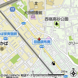 東京都大田区田園調布南21周辺の地図