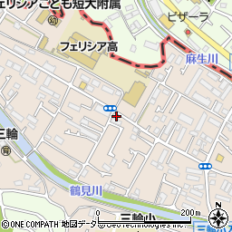 東京都町田市三輪町197周辺の地図