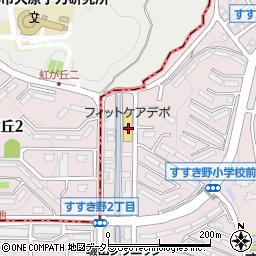 東京スター銀行フィットケアデポ北すすき野 ＡＴＭ周辺の地図