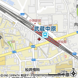 東横ＩＮＮ武蔵中原駅前周辺の地図