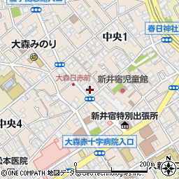 東京都大田区中央1丁目7-1周辺の地図