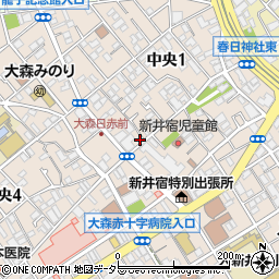 東京都大田区中央1丁目7-19周辺の地図