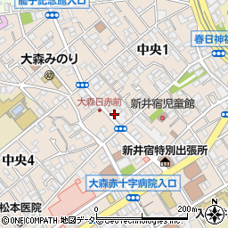 東京都大田区中央1丁目7-2周辺の地図