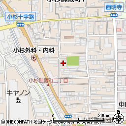 小杉長生館周辺の地図