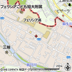 東京都町田市三輪町167周辺の地図