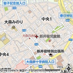 東京都大田区中央1丁目7-3周辺の地図