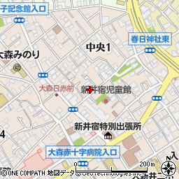 東京都大田区中央1丁目8-2周辺の地図