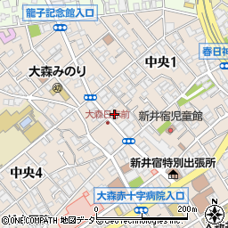 東京都大田区中央1丁目7-5周辺の地図