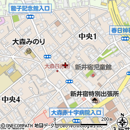 東京都大田区中央1丁目7-15周辺の地図