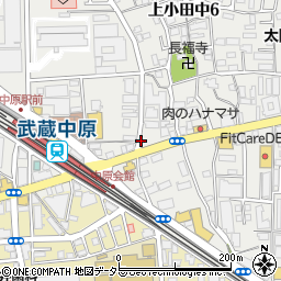 リパーク武蔵中原駅前第３駐車場周辺の地図