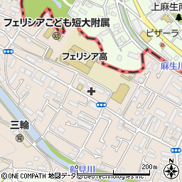 東京都町田市三輪町165周辺の地図