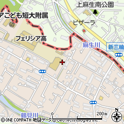 東京都町田市三輪町201周辺の地図