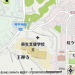 王禅寺町内会会館周辺の地図