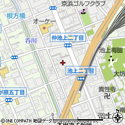 東京都大田区仲池上2丁目19周辺の地図