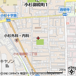 小杉御殿町2丁目 YOSHIZAWA宅"あきっぱ駐車場周辺の地図