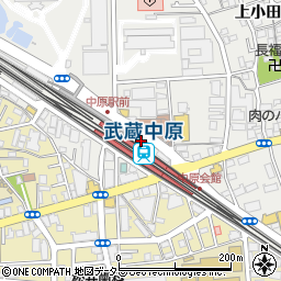 みずほ銀行武蔵中原駅前 ＡＴＭ周辺の地図