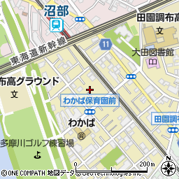 東京都大田区田園調布南11周辺の地図
