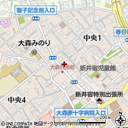 東京都大田区中央1丁目7-6周辺の地図