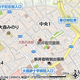 東京都大田区中央1丁目8-1周辺の地図