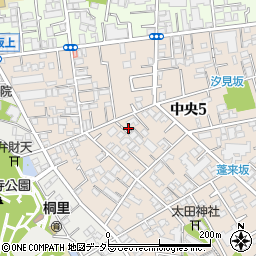 東京都大田区中央5丁目10周辺の地図