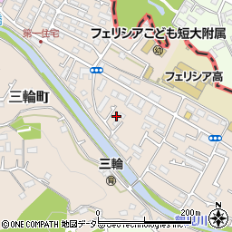 東京都町田市三輪町104周辺の地図