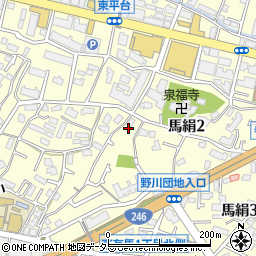 神奈川県川崎市宮前区馬絹2丁目10-53周辺の地図