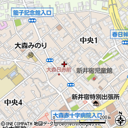 東京都大田区中央1丁目7-14周辺の地図