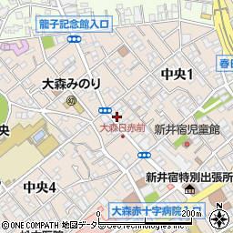 東京都大田区中央1丁目7-7周辺の地図