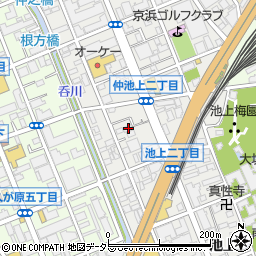 東京都大田区仲池上2丁目19-3周辺の地図