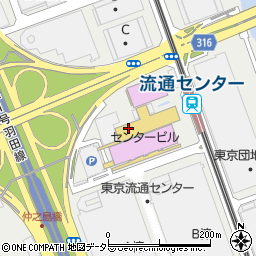 東京流通センター内郵便局周辺の地図