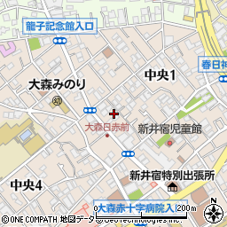 東京都大田区中央1丁目7-13周辺の地図