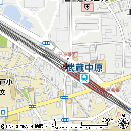 ザ・ダイソー１００円ショップアルカード武蔵中原店周辺の地図