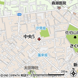 東京都大田区中央5丁目21周辺の地図