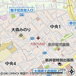 東京都大田区中央1丁目7-12周辺の地図