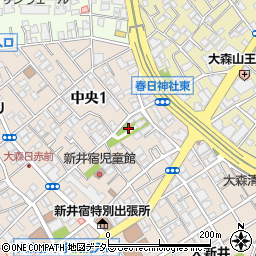 東京都大田区中央1丁目14周辺の地図