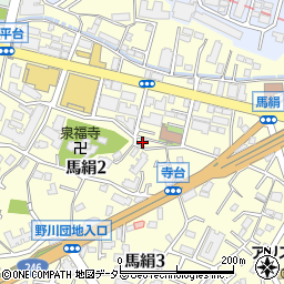 神奈川県川崎市宮前区馬絹2丁目3-37周辺の地図