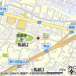神奈川県川崎市宮前区馬絹2丁目3-37周辺の地図