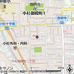 神奈川県川崎市中原区小杉御殿町周辺の地図