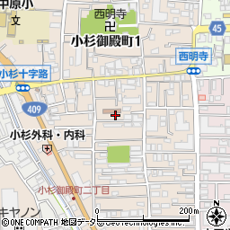 神奈川県川崎市中原区小杉御殿町周辺の地図